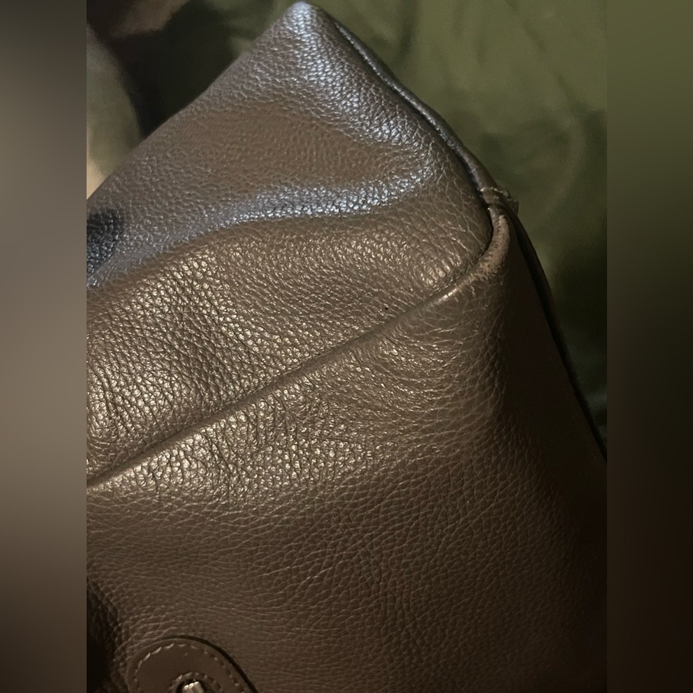 Longchamp Brown Two Way Pebbled Leather Handbag - Picture 8 of 12